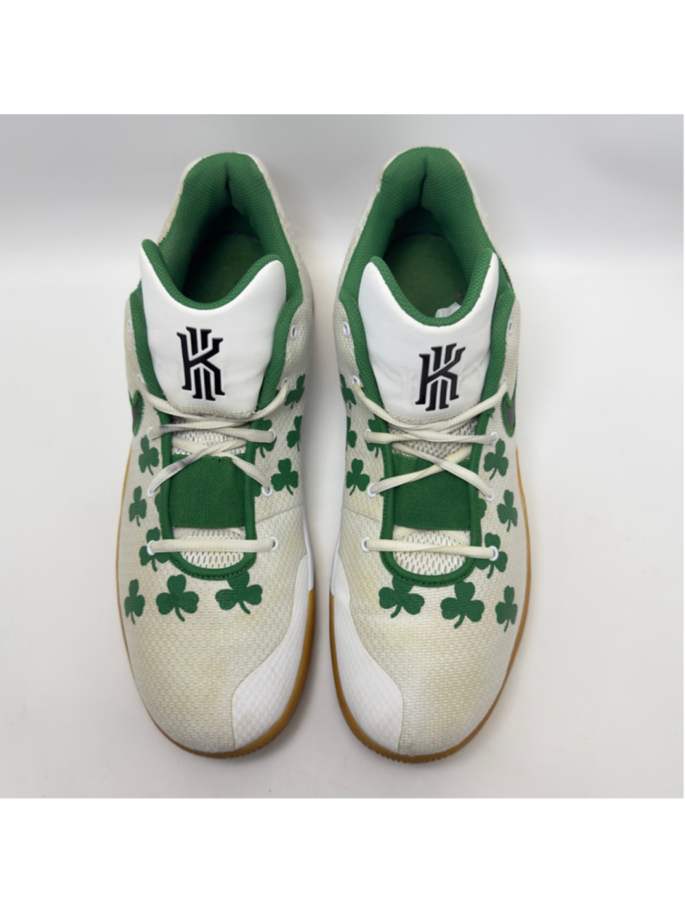 Men's Nike Kyrie Flytrap II Celtics Basketball Sneakers Size 14 White Green - Picture 3 of 12